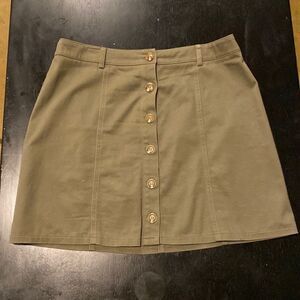 Forever 21 Button Green Skirt